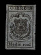 Lot # 838 Dominican Republic: 1866-67, Pelure Paper ½r Black On Greyish Gray - República Dominicana