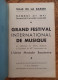 La Bassée - Grand Festival International De Musique 1952 Programme, Brochure Souvenir Pubs Cycles, Bières, Citroen... - Programmes