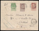 1898 BELGIUM 10C UPRATED REGISTERED POSTAL STATIONERY ENVELOPE EXPOSITION BRUXELLES 1897 TO GREECE - Omslagen