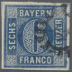 Bayern - Marken Und Briefe: 1862, 6 Kr Dunkelblau(stahlblau) Mit "trockenem Druc - Autres & Non Classés