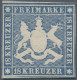 Württemberg - Marken Und Briefe: 1857 18 Kr. Blau, Ungebraucht Ohne Gummi, Farbf - Autres & Non Classés