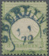 Deutsches Reich - Brustschild: 1872, Kleiner Schild ⅓ Gr. Gelblichgrün, Farbfris - Gebruikt