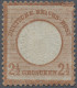 Deutsches Reich - Brustschild: 1872, Großer Schild 2½ Gr. Mit Neugummi, Reparier - Neufs