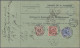 Deutsches Reich - Krone / Adler: 1893, Drei Werte 50 Pf Krone/Adler In Mischfran - Briefe U. Dokumente