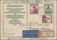 Deutsches Reich - 3. Reich: 1935/1943, Destination ALBANIEN, Zwei Belege: Ganzsa - Covers & Documents