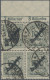 Deutsches Reich - Dienstmarken: 1923, 100 Mio Mark Schlangenaufdruck Als Viererb - Servizio