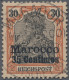 Deutsche Post In Marokko: 1900, Reichspost, 35 C. Auf 30 Pfg. Mit Aufdruckfehler - Marokko (kantoren)