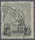 Deutsche Post In Der Türkei: 1884, Überdruck-Ausgabe, 2½ P. Auf 50 Pfg. Mit Plat - Deutsche Post In Der Türkei