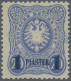 Deutsche Post In Der Türkei: 1886, 1 Pia Schwärzlichblau Und Metallisch Glänzend - Deutsche Post In Der Türkei