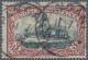 Deutsch-Ostafrika: 1901, 3 Rupien Rot/grünschwarz, Entwertet "PANGANI 11/7/08", - África Oriental Alemana