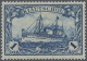 Deutsche Kolonien - Kiautschou: 1905, ½ $ Kaiseryacht Dunkelblau Mit Wasserzeich - Kiauchau