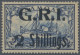 Deutsche Kolonien - Samoa - Britische Besetzung: 1914: "2 Shillings." Auf 2 Mark - Samoa