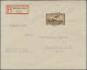 Deutsche Abstimmungsgebiete: Saargebiet: 1932 - 1934, Flugpostmarke 5 Fr Auf R-B - Lettres & Documents