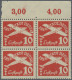 Danzig - Flugpost: 1935, 10 Pf. Flugpost Im Postfrischen Oberrand-4er-Block Mit - Autres & Non Classés