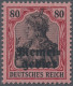 Memel: 1920, Germania 80 Pfg. Karminrot/rotschwarz Auf Hellrosa Mit Aufdruck, Ni - Memelgebiet 1923