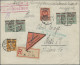 Memel: 1923, 127 Mark-Frankatur Auf Eingeschriebenem Nachnahmebrief über 90691 M - Memelgebiet 1923