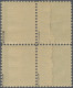 Memel: 1923, Freimarken Wappenreiter 50 M Gelbgrün Im Postfrischen Viererblock A - Memelgebiet 1923