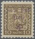 Sudetenland - Reichenberg: 1938, Freimarke "Staatswappen", 10 H Dunkelorangebrau - Région Des Sudètes