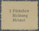 Feldpostmarken: 1943, Krim-Zulassungsmarke "1 Päckchen / Richtung / Heimat", Typ - Other & Unclassified