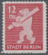 Sowjetische Zone - Berlin Und Brandenburg: 1945, 12 Pf Bärenausgabe, Sägezahnart - Sonstige & Ohne Zuordnung