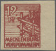 Sowjetische Zone - Mecklenburg-Vorpommern: 1946, 12 Pfg. Abschiedsserie Braunrot - Autres & Non Classés