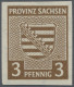 Sowjetische Zone - Provinz Sachsen: 1945, 3 Pf Orangebraun, Mit Dem Seltenen Was - Otros & Sin Clasificación