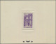 Saarland (1947/56): 1948, 50 Fr Abtei Mettlach Rötlichviolett Als Künstlerblock, - Unused Stamps