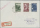 Saarland (1947/56): 1949, VOLKSHILFE (I), Komplette Serie Auf Zwei überfrankiert - Lettres & Documents