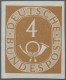 Bundesrepublik Deutschland: 1951, 4 Pfg. Posthorn Ungezähnt, Postfrisches Kabine - Unused Stamps