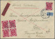 Bundesrepublik Deutschland: 1951, 4 Pf Posthorn Im Viererblock Plus Einzelmarke - Covers & Documents