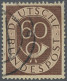 Bundesrepublik Deutschland: 1951, Posthorn 60 Pfg. Mit Plattenfehler "zwei Fleck - Gebraucht