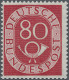 Bundesrepublik Deutschland: 1951, Posthorn 80(Pf) Mit Plattenfehler Zwei Rote St - Nuovi