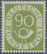 Bundesrepublik Deutschland: 1951, Posthorn 90(Pf) Mit Plattenfehler Grüner Stric - Nuovi