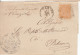 1863 10 C. SU BUSTA DOPPIO ANNUL. NUMERALE + CIRCOLARE DA CARINI VERSO PALERMO 3 - Storia Postale