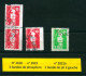 Variétés De Phosphore Sur Timbres MARIANNE DE BRIAT N° 2628 - 2819 Et 2821a - Used Stamps