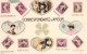 Fantaisie - Correspondance D'amour - Timbres Représentés - Carte Postale Ancienne - Briefmarken (Abbildungen)