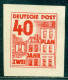 1952 New Buildings,"ZWEIJAHRPLAN"/Two Year Plan,Essay/Proof,DDR,40 Pf./red,MNG - Gebraucht