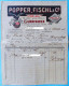 POPPER, FISCHL & Co. WIEN - Austria Old Memmorandum 1908 Sent In Gruda - Croatia * Osterreich Alte Rechnung, Memorandum - Autriche