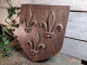 Ancien Blason Fleurs De Lys Bois Sculpté. - Legni