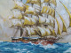 Delcampe - Tableau Marine Aquarelle Gouachée Signée Boissin 1930 / Bateau Voilier Navire. - Acuarelas