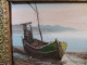 Tableau Ancien Marine Barques Bord De Mer - Huiles