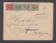 SAN MARINO 1877 STEMMA 3 V. 1894 STEMMA 1 V. SU BUSTA TRICOLORE - Storia Postale