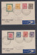 CIRENAICA AMMINISTRAZIONE AUTONOMA 1950 CAVALIERE SENUSSITA SU 3 BUSTE FDC CERT. - Other & Unclassified