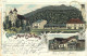 Austria Litho 1899 Gruss Maria Schutz Am Semmering Gasthof Prasch Sonnwendstein (right Side Trimmed) - Semmering