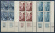 N° 506 + 508 + 509 Blocs De Quatre Neufs ** (MNH) Cote 188 € + Coins Datés 27/1/59 TB - Neufs