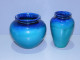 -2 VASES CERAMIQUE VINTAGE 1970 Signés DINIS PORTUGAL Dégradé De Vert & Bleu   E - Vasen