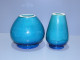 Delcampe - -2 VASES CERAMIQUE VINTAGE 1970 Signés DINIS PORTUGAL Dégradé De Vert & Bleu   E - Jarrones