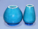 Delcampe - -2 VASES CERAMIQUE VINTAGE 1970 Signés DINIS PORTUGAL Dégradé De Vert & Bleu   E - Vasen