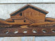 Porte Pipes Mural Bois Sculpté Art Populaire Chalet Montagne Signé Cleal Ca1950. - Unclassified