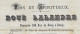 1871 ENTETE VINS ET SPIRITUEUX Boué Lalandre Paris Entrepots  Bercy  Vin Chablis > Chambron Commissionnaire Bassou Yonne - 1800 – 1899